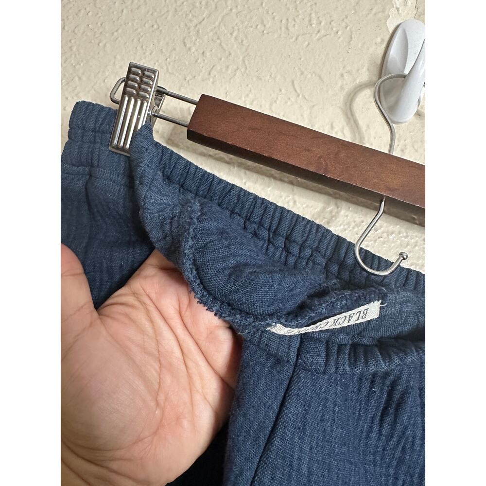 Black Crane Quilted Textured Relaxed Pants Navy Womans XS - Picture 5 of 12